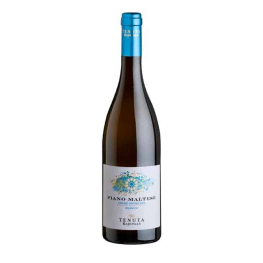 Bouteille de vin blanc bio sicilien Piano Maltese de la Tenuta Rapitalà disponible chez 500° Pizza à Marseille